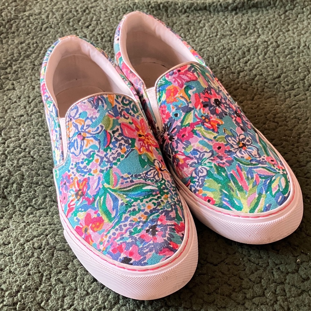 Lilly Pulitzer Slip-On Floral Canvas Shoes
